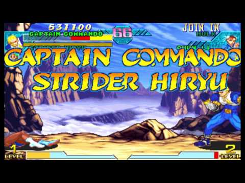 Marvel vs Capcom 1 ( Arcade ) - Captain Commando / Strider Hiryu Playthrough ( July 9, 2017 )