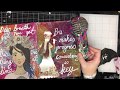 Dina Wakley Journal: Using the burlap pages