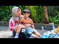 NANGIS 😭 AZAM JATUH DARI SEPEDA - BELAJAR SEPEDA RODA TIGA
