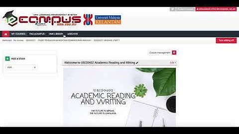 eCampus Tutorial - How to Add Word, PDF, Page and Video