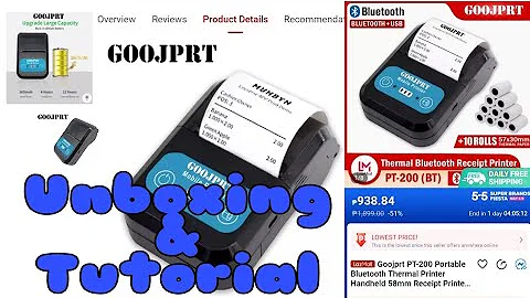 LAZADA FINDS - GOOJPRT Handheld Thermal Printer | Peddlr App Unboxing and Tutorial