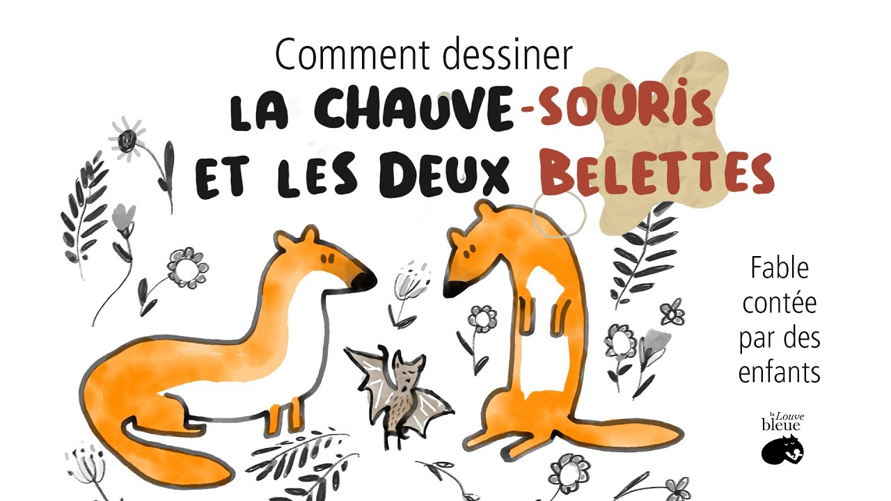 Dessiner La chauve-souris et les deux belette et lecture de 2 fables