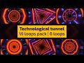 VJ Loops - Technological Tunnel