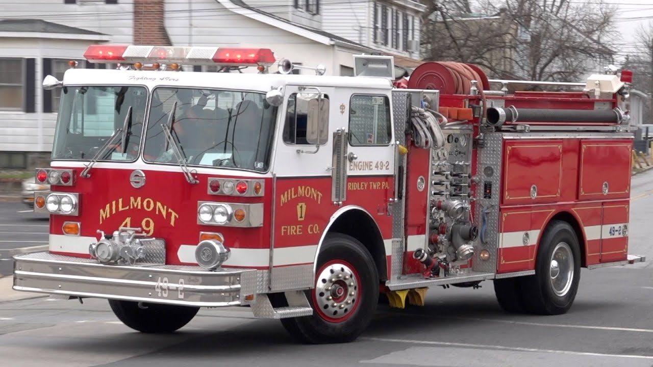 Milmont Fire Company Engine 49-2 & Tinicum Township Fire Company Ladder 48 Responding