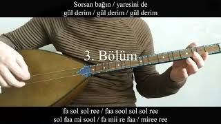 Sen Bir Aysın | Solfej | Kısa Sap Bağlama | Bağlamanın Sesi | En Kolay Bağlama Dersi Resimi