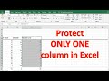 How to protect column in excel