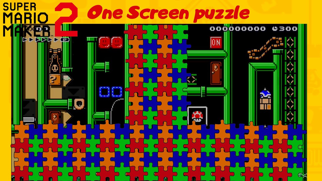 Super Mario Maker 2 - One Screen Puzzle & Easy Speedrun by SDFC Kiyu ...