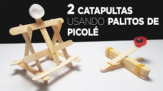 Faça 2 Incríveis Mini Catapultas Usando Palitos de Picolé