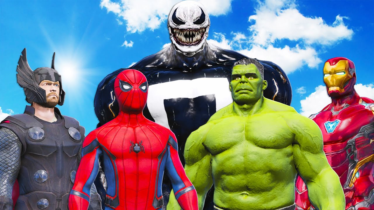 AVENGERS vs VENOM-GHOST - Iron Man, Thor, Spider-Man, Hulk VS Venom-Ghost -  YouTube