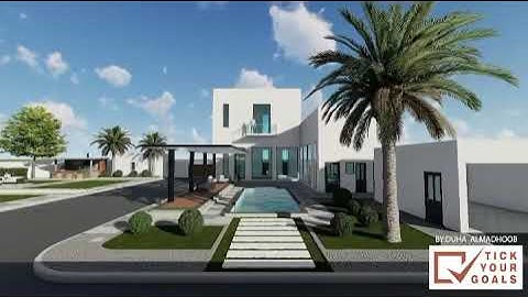 3d render for Landscape private villa luxury