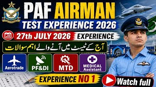 27th JULY 2026 Experience | PAF AIRMAN TEST EXPERIENCE 2026 | PAF test preparation 2026 | PAF TEST