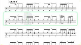 DREAM THEATER ● Overture 1928 [ Drumless   SCORE ]