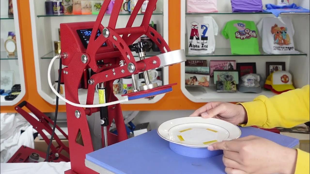 Sublimating Holiday Plates with the StarCraft Swing Away Heat Press! 