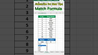 Excel MATCH Formula Explained 🔥 | Find Position Easily in Excel | Computer Tips #exceltips #excel