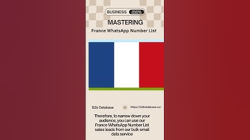 France WhatsApp Number List | B2B Database
