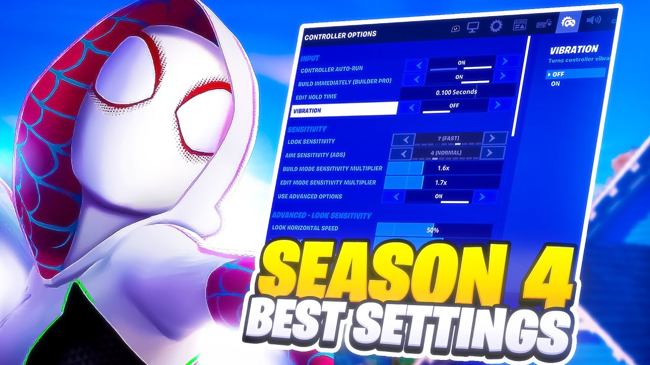 NEW *BEST* Controller Settings For SEASON 4 CHAPTER 3 (INSANE AIM ...