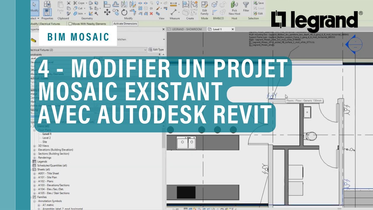 4 - Modifier un projet Legrand Mosaic existant avec AUTODESK® REVIT®