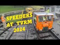 Narcoa speeders at the tennessee valley railroad museum  april 8 2024