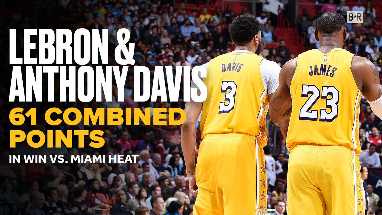 Lebron And Anthony Davis Combine For 61 Points In Win Vs Heat Lakers Nba Highlights Youtube