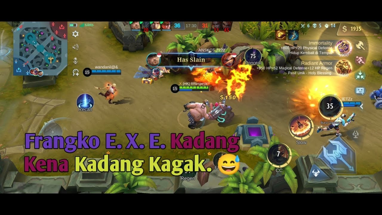 Mobile Legend. Frangko Nub E. X. E.. - YouTube