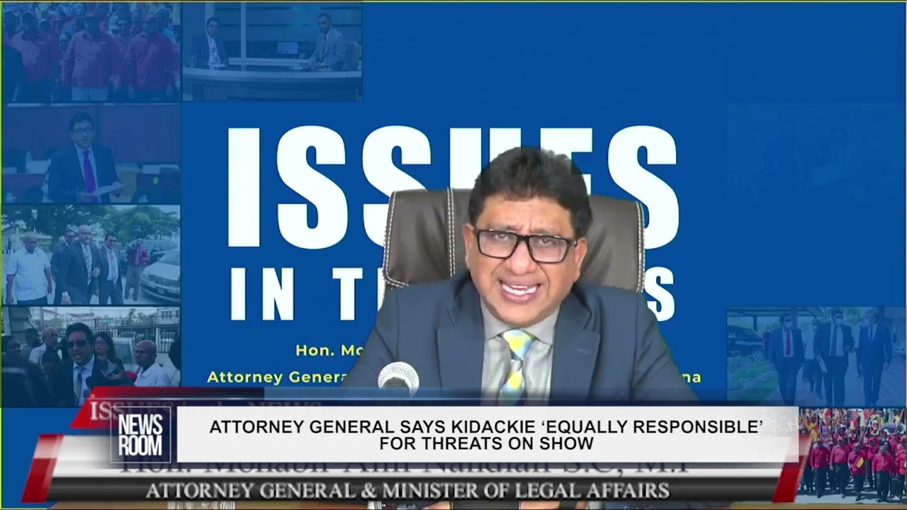 ATTORNEY GENERAL SAYS KIDACKIE ‘EQUALLY RESPONSIBLE’ FOR THREATS ON SHOW