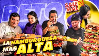 INTENTAMOS EL RETO DE LA HAMBURGUESA MAS ALTA | pero sale mal 🔥