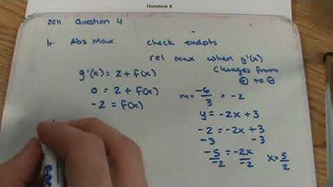 AP Calculus AB 2011 FRQ Question 4