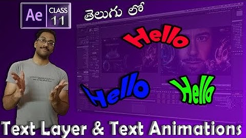 #11 After Effects - Text Layer & Text Animations  [ TELUGU ] || AfterEffects Basic in TELUGU
