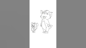 How to Draw Baby Tom and Jerry in MS Paint #shorts