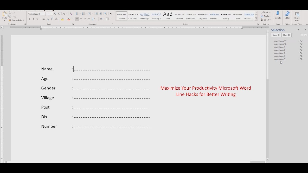 Maximize Your Productivity Microsoft Word Line Hacks for Better Writing ...