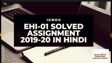 Ehi-01 solved assignment 2019-20 in hindi  !! BY Sharma