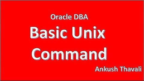 Basic Unix Commmand for Oracle DBA