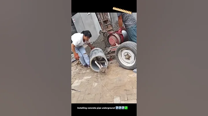 Simple tool laying concrete pipe underground