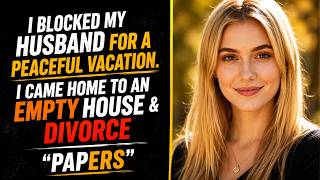 I Blocked My Husband for My Vacation… I Came Home to an Empty House & Divorce Papers
