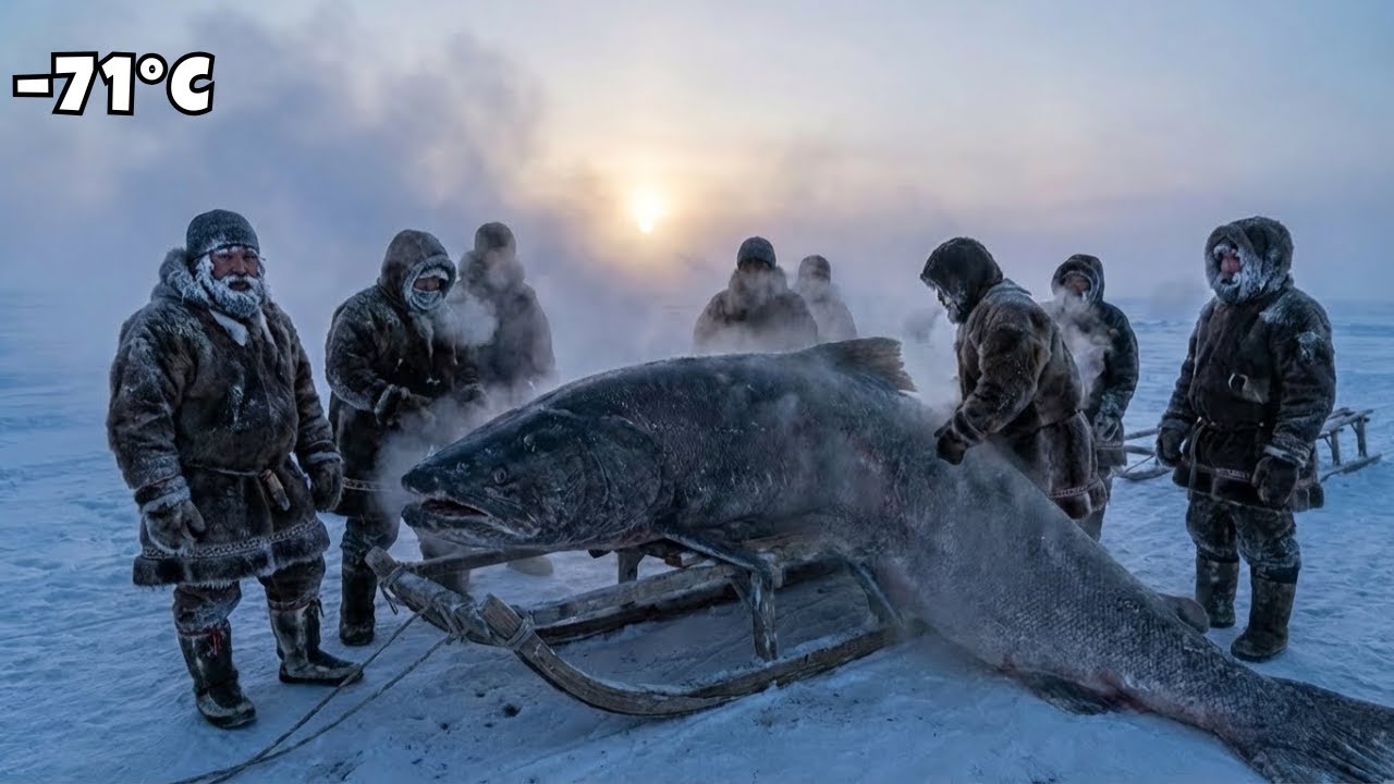 8000kg Giant River Fish Hunt in  71C | Yakutia  Feeding a Frozen Tribe | Extreme Survival