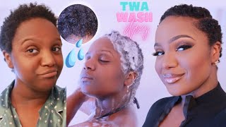 TWA Wash Day + Wash & Go | Routine For Fast, Healthy Hair Growth | How I Style & Define my TWA