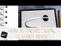 How To Create REALISTIC METAL Digital Planner Rings (PROCREATE TUTORIAL)