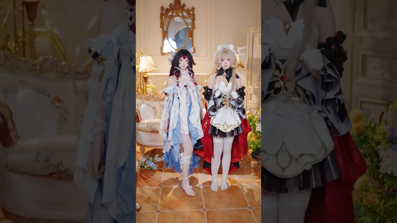 Columbina & Sandrone #anime #game #fyp #genshinimpact #cosplay #cosplayer #cosplaygirl #girl #girls