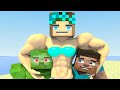 TOP 5 : Minecraft life animation of Alex and Steve : Muscular girl  - Minecraft animation