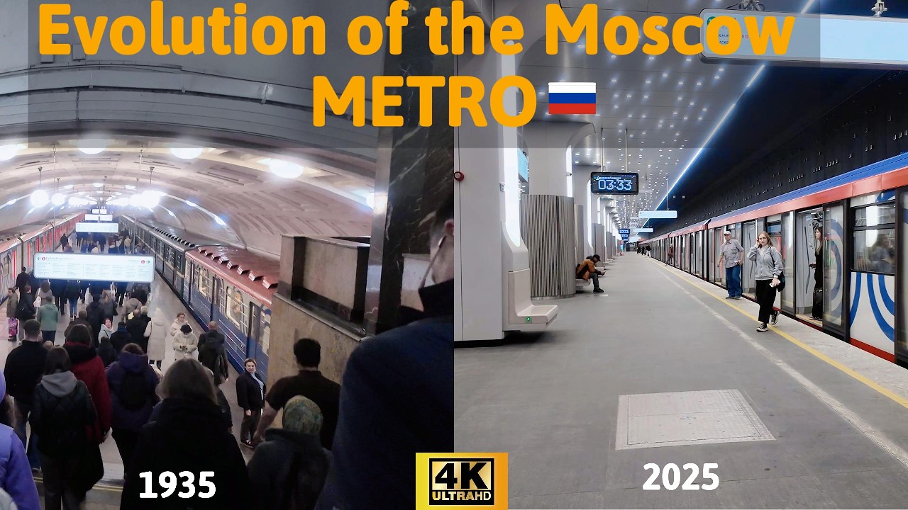 Moscow Metro Evolution 1935–2025 | Old vs New Stations in 4K - YouTube