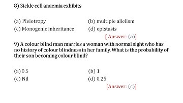 NEET BIOLOGY GENETICS AND EVOLUTION 2020|PRINCIPLES OF VARIATION & INHERITANCE|MCQ WITH ANSWERS