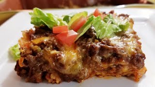 BEEF ENCHILADA CASSEROLE how to make / with homemade ENCHILADA SAUCE ❤