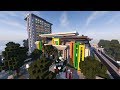 Une galerie marchande immense avec hôtel dans Minecraft !