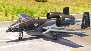 Insane Pilot Skills! A-10C Thunderbolt II Takes Off from a Tiny Runway - MSFS