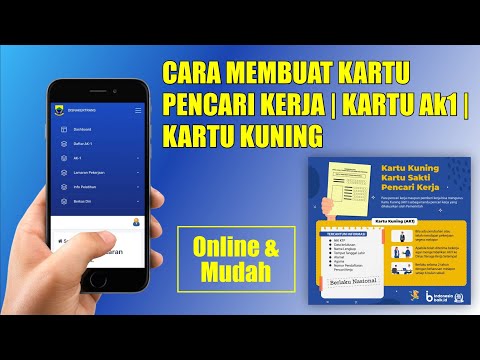 CARA MEMBUAT KARTU PENCARI KERJA | KARTU KUNING | KARTU AK 1