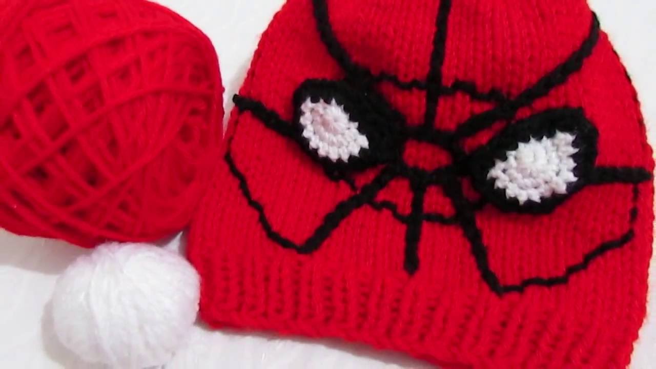 Shorts Gorro de Spiderman con dos agujas y crochet - YouTube