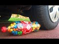 Crushing Crunchy &amp; Soft Things by Car! - EXPERIMENT: CAR VS M&amp;M&#39;s Candies &amp; Cola &amp; Food