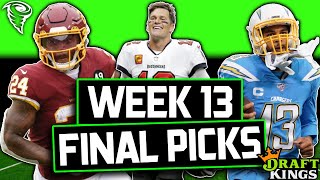 DRAFTKINGS NFL PICKS WEEK 13 | NFL DFS Picks 2021 | FINAL NFL PICKS DRAFTKINGS NFL PICKS WEEK 13 | NFL DFS Picks 2021 | FINAL NFL PICKS