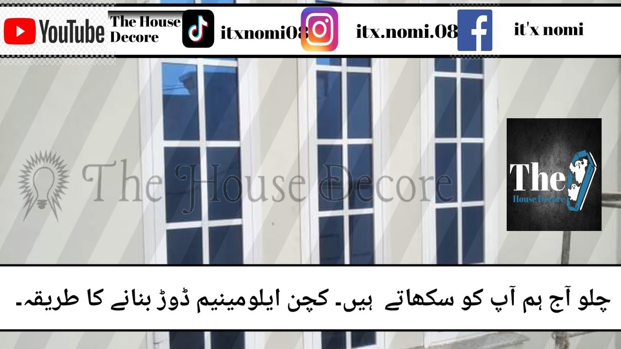 Kitchen Aluminum door | Kitchen Glass door instalment | The House Decore.