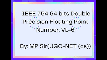 IEEE 754 64 bits double precision floating point number